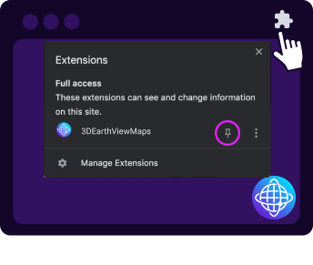 How to pin the extensions